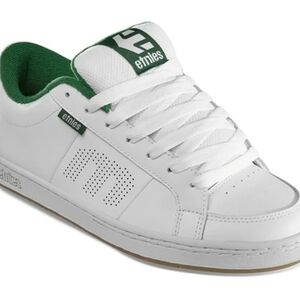 Etnies White and Green Sneakers